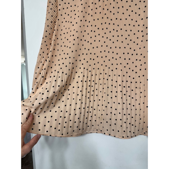 Women's Adrianna Papell Blouse, Pink & Black Polka Dot, Size S - Picture 10 of 12